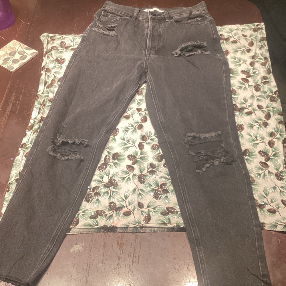 PacSun Charcoal Distressed Skinny Jeans